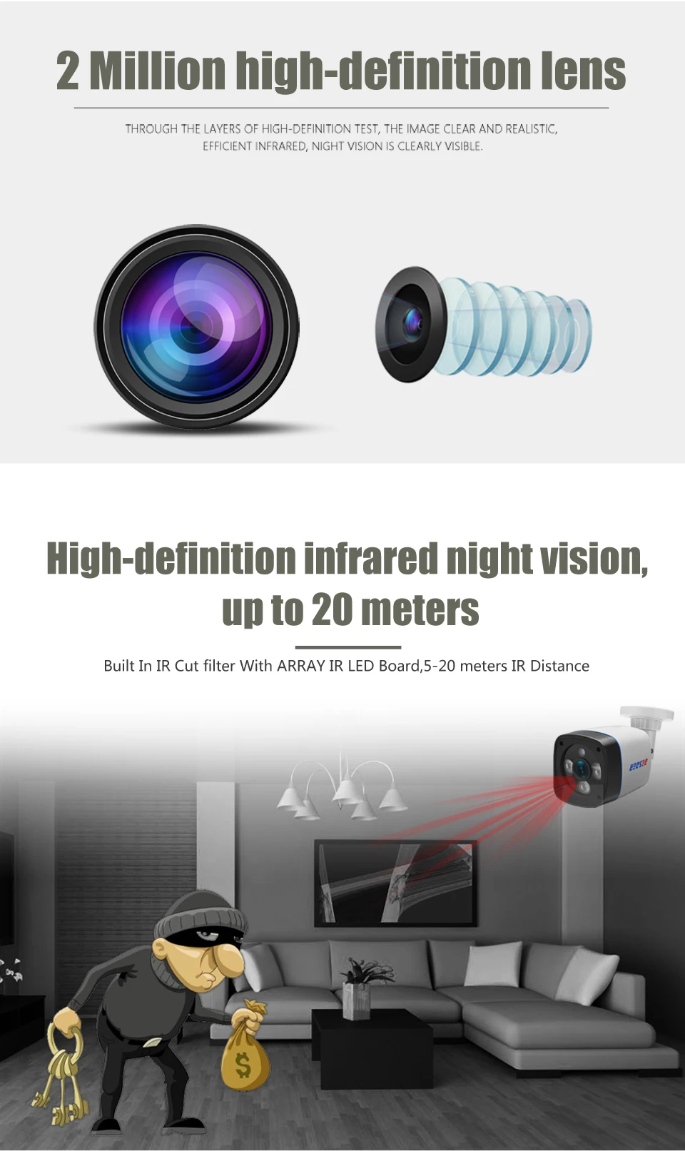 Besder HD Ip камера 720P 960P 1080P DC 12V POE 48V уличная камера видеонаблюдения CCTV Secutiry встроенный модуль Poe Onvif