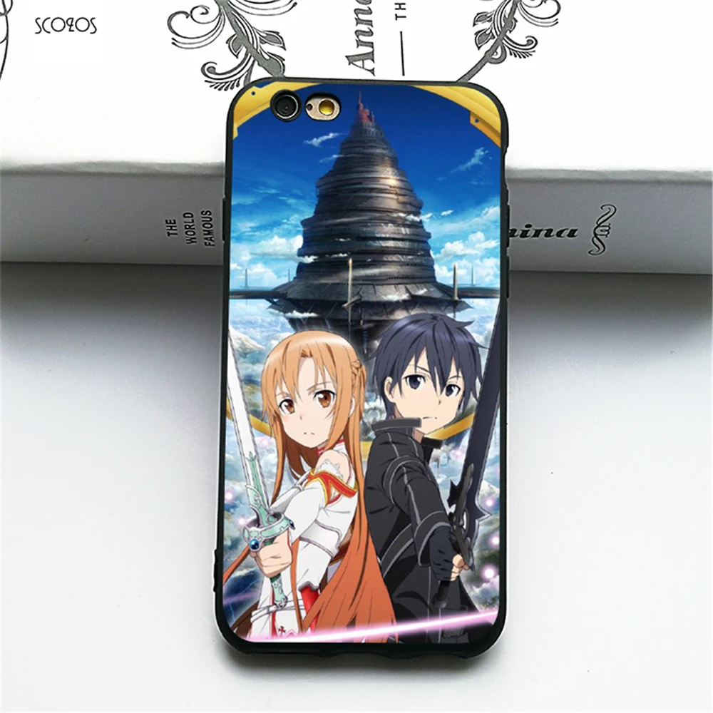 SCOZOS hot Anime Series&ampSword Art Online phone case soft Cover For X 5 5S Se 6 6S 7 8 Plus #ta394 |