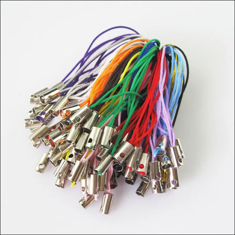 

New 100Pcs Mixed Mobile Phone Dangle Strap Strings Threads Cords 52mm