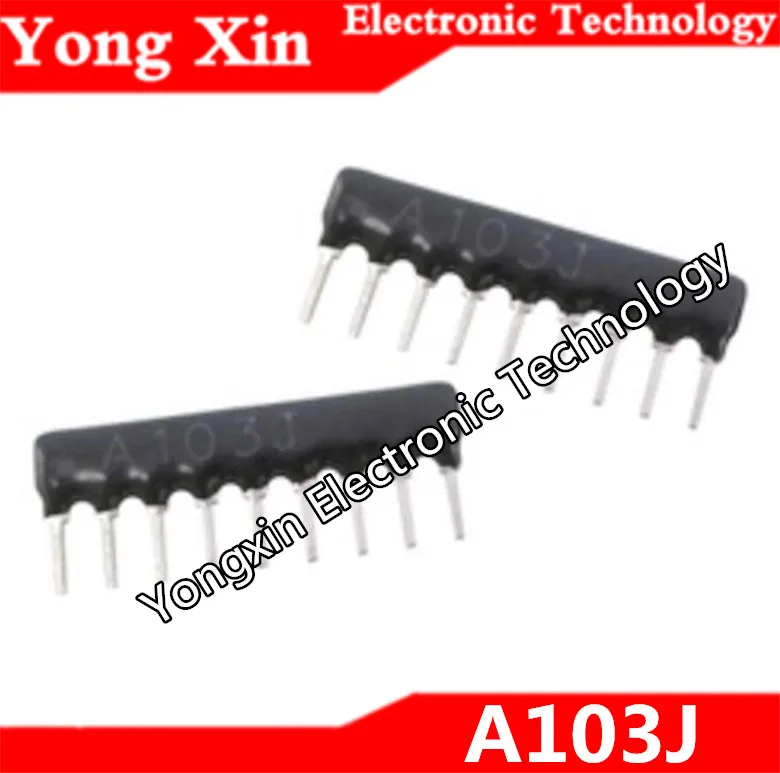 20 шт DIP exclusion 9pin 10K ohm 9 PINS A103J сетевая резисторная матрица | Обустройство дома