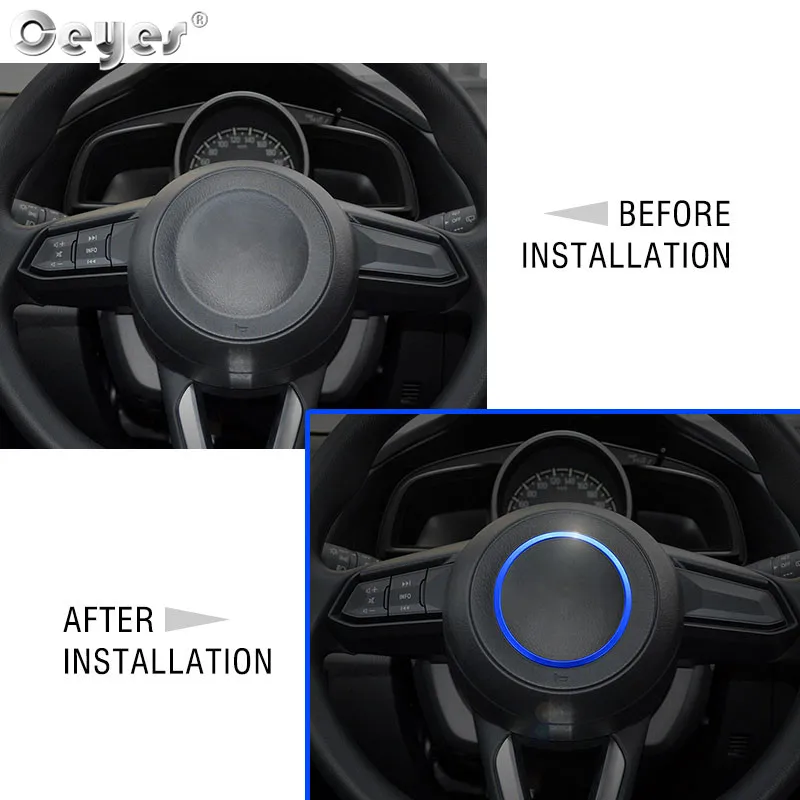 Car steering wheel decoration circle ring sticker for  MAZDA (13)