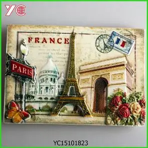 

New 3D Fashion France Effeil Tower Resin Fridge Magnets Souvenirs Small Gift Refrigerator Magnetic Stickers Home Decoration