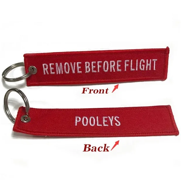 Remove Before Flight Pilot Key Chain OEM Key Chains Jewelry Embroidery Safety Tag Aviation Gifts Special Blue Pilot Luggage Tag2