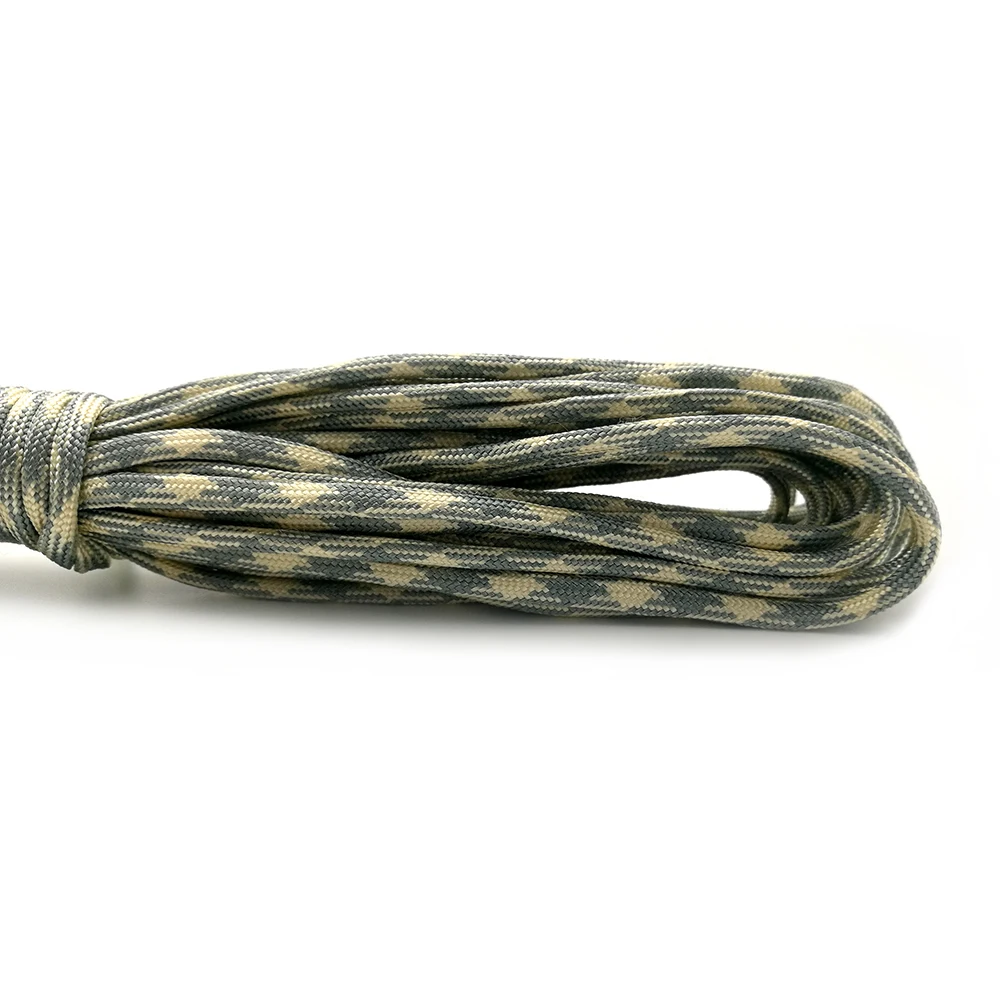 التمويه 100FT (5-31 M) paracord في 550 المظلة الحبل الحبل مل المواصفات النوع الثالث 7 ستراند التخييم بقاء معدات خيام حبل