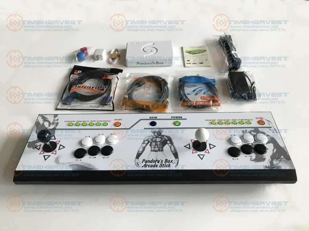 2 plysers Pandora box 6 wireless joysticks buttons console 1300 in 1 HDMI family TV game control with USB zero delay function | Спорт и
