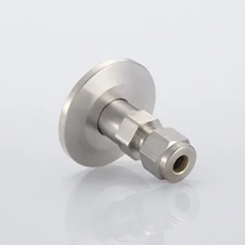 

Stainless steel double ferrule joint to vacuum KF joint