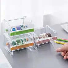 1 Pcs เครื่องเขียนญี่ปุ่นเครื่องตัดเทปกาว Washi TAPE Storage Organizer เครื่องตัดเดสก์ท็อปเครื่องเทปสำนักงานอ...(China)