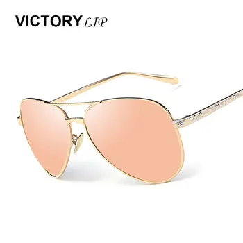 

Victorylip Women 2016 Fashion Brand Designer Coating Sunglasses Men Driving Ladies Sun glasses Metal Frame Eye Wear UV400