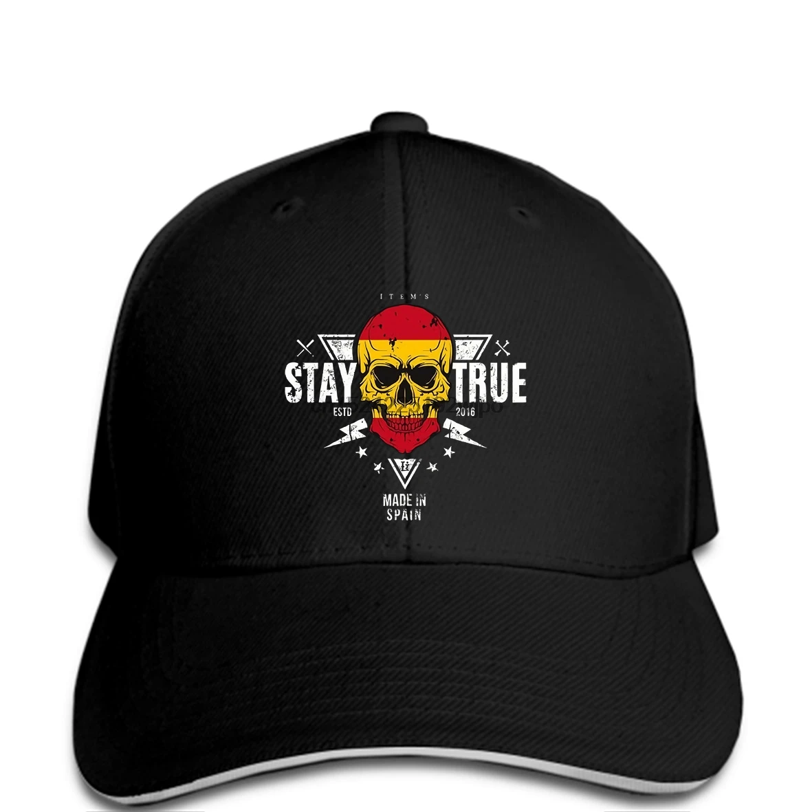 

2018 New Arrive Baseball cap Men Legendary Items Manner Spanien Espana Spain Skull Flag cheap Baseball cap Design