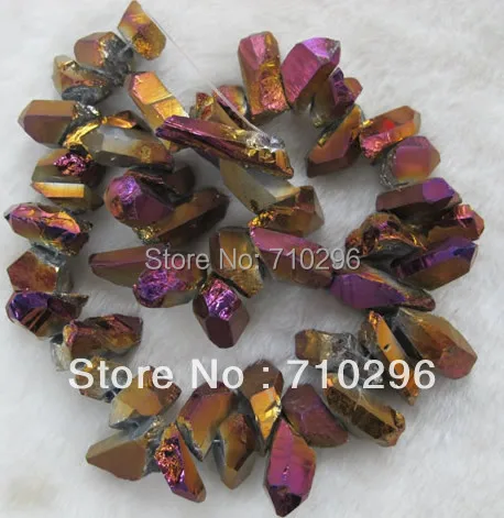 

Purple titanium crystal Druzy Quartz Geode gemstone loose beads fit fashion necklace diy 15.5"/pcs.Free shipping