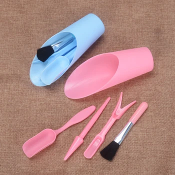 

4pcs Plant Transplanting Tools Plastic Shovel Trowel Bucket Brush Spoon Gardening Supplies Set