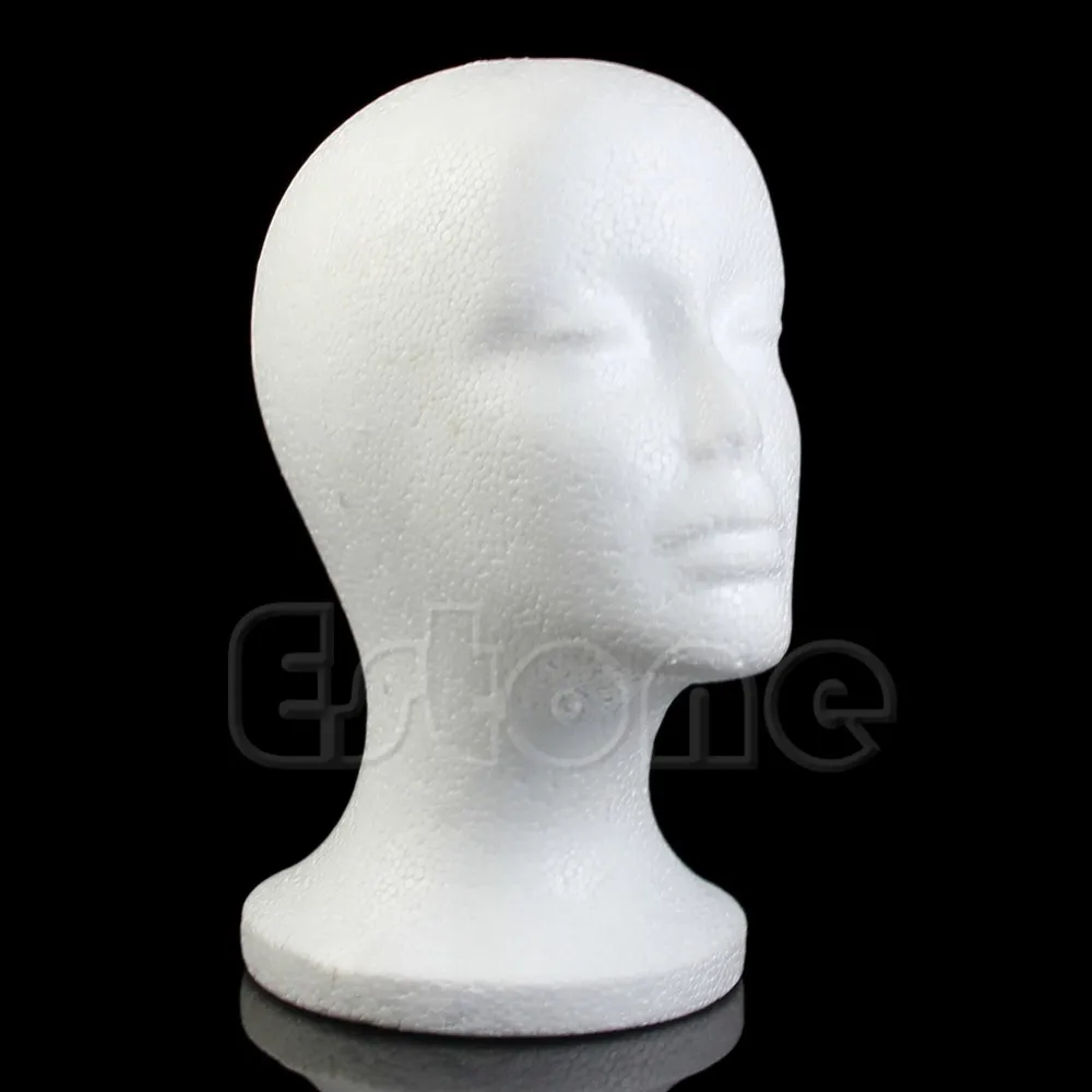 Женский стирофомовый манекен голова манекена модель пены парик волос в шляпе и очках дисплей