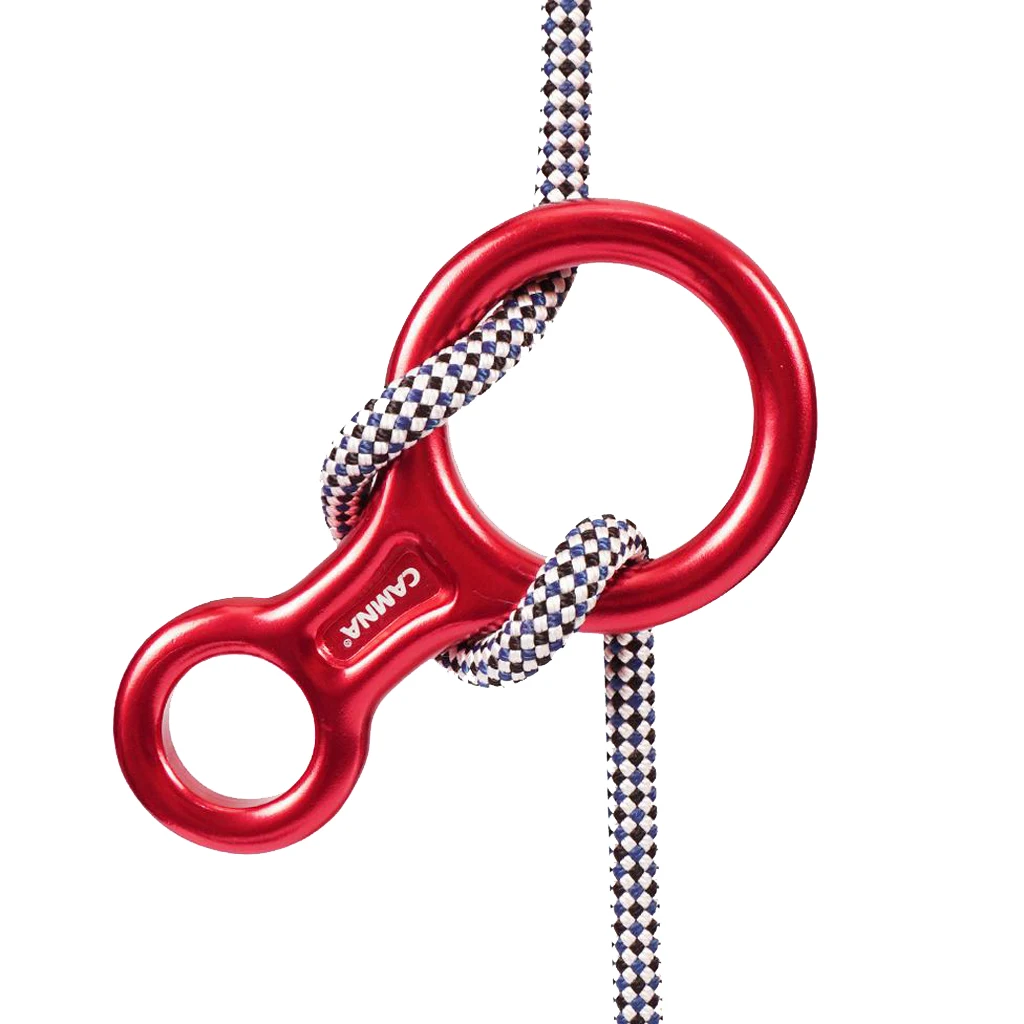 Climbing Sports Safety Sit Harness 35KN Figure 8 Belay Device Descender 25KN D-Ring Screw Lock Carabiner Accessories