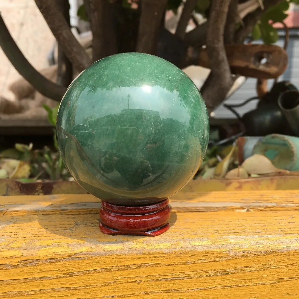 

55mm Natural Green Aventurine Gem Stones Round Ball Crystal Healing Sphere