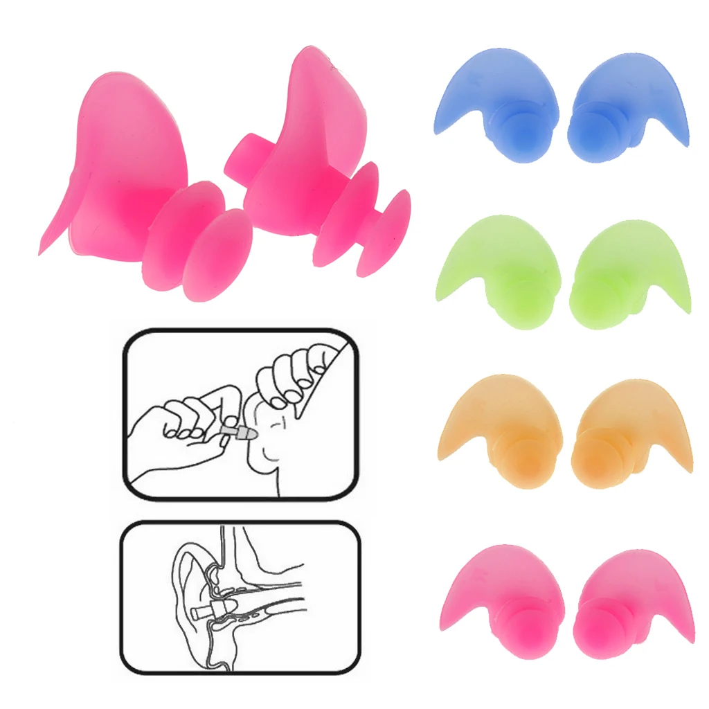 Водонепроницаемые силиконовые плавающие Заглушки для ушей Мягкие силиконовые затычки для ушей ушные затычки для плавания для слуха для