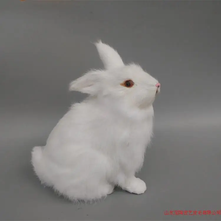 simulation cute white squatting rabbit 22x20cm model polyethylene&furs rabbit model home decoration props ,model gift d541 ho brawa steam train model 1 87 50681 golden rhine set dc version free brawa backpack steam train model toy gift