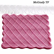 Скалка для помадки, инструменты для украшения торта, роллер с узором, алмазная проверка, спроектированная Скалка