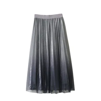 

KLV 2019 Women Long Tulle Tutu Skirt Princess Sweet Skirts Party Beach Multi Layers Skirt free shipping D4