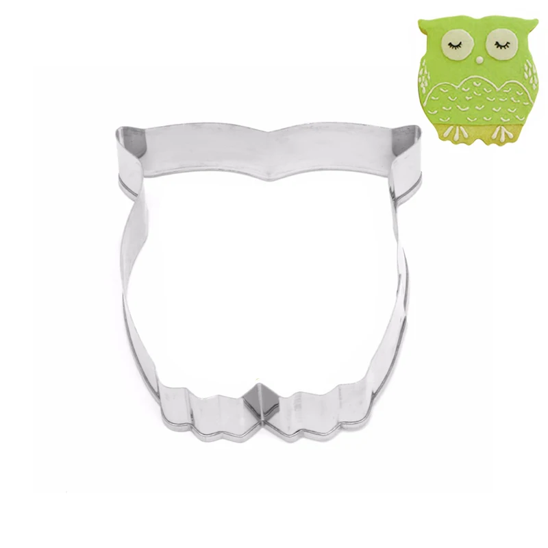 

Owl Animal Cookie Cutter Stainless Steel Cut Candy Biscuit Mold Cooking Tools Christmas Theme Metal Cutters Mould Gingerbread