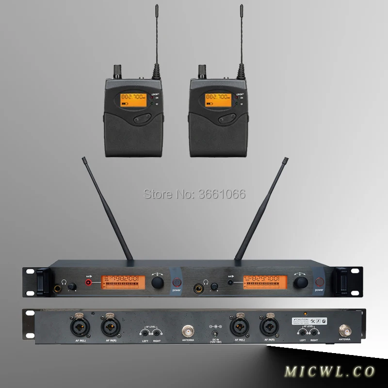 

Professional Dual Channel Stage Band Wireless Monitor Back to Listen to Headphones Ear System/Equipment Can for Several Bodypack