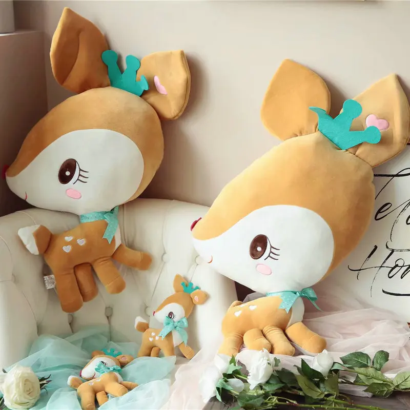 

70cm Big size Toys Animal Plush Toys Sika Deer blanket Doll Christmas Gifts for Kids Girl Cute Kawaii Stuffed Toys Child