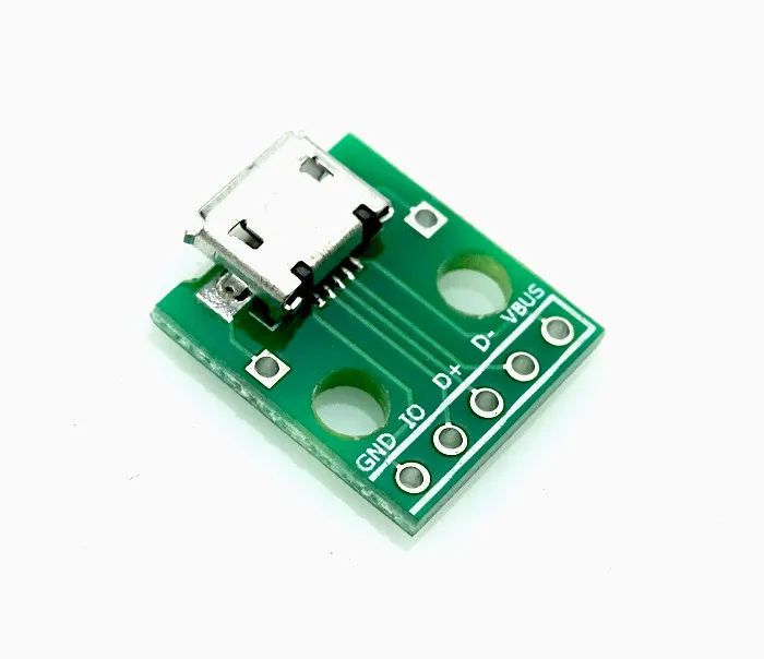 5pcs MICRO USB To DIP Adapter 5pin Female Connector B Type PCB