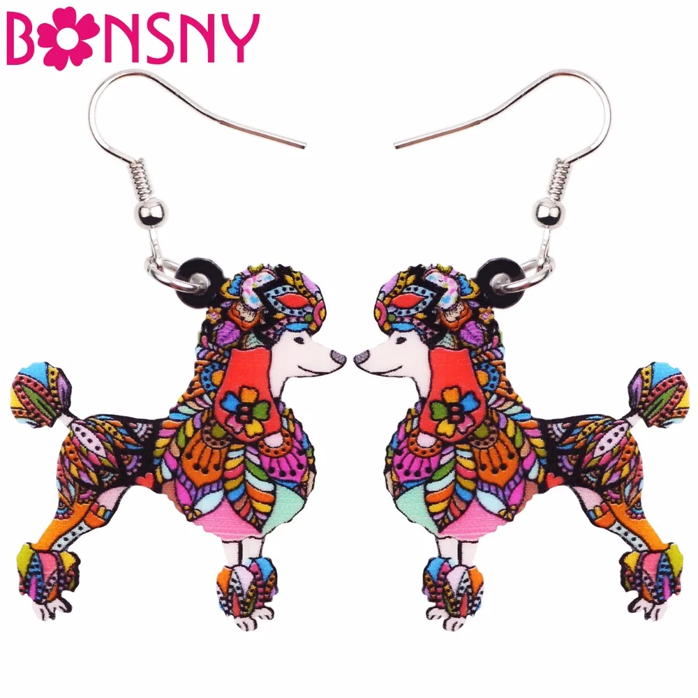 BONSNY Cute Dog Breed Acrylic Earrings – Lightweight, Hypoallergenic & Adorable Pet Lover Gift - View #7