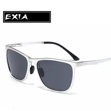 Silver Alloy Frame Grey Polarized Sunglasses Men Trency Spectacle Can be with Prescription Lenses EXIA OPTICAL KD-0720 Series