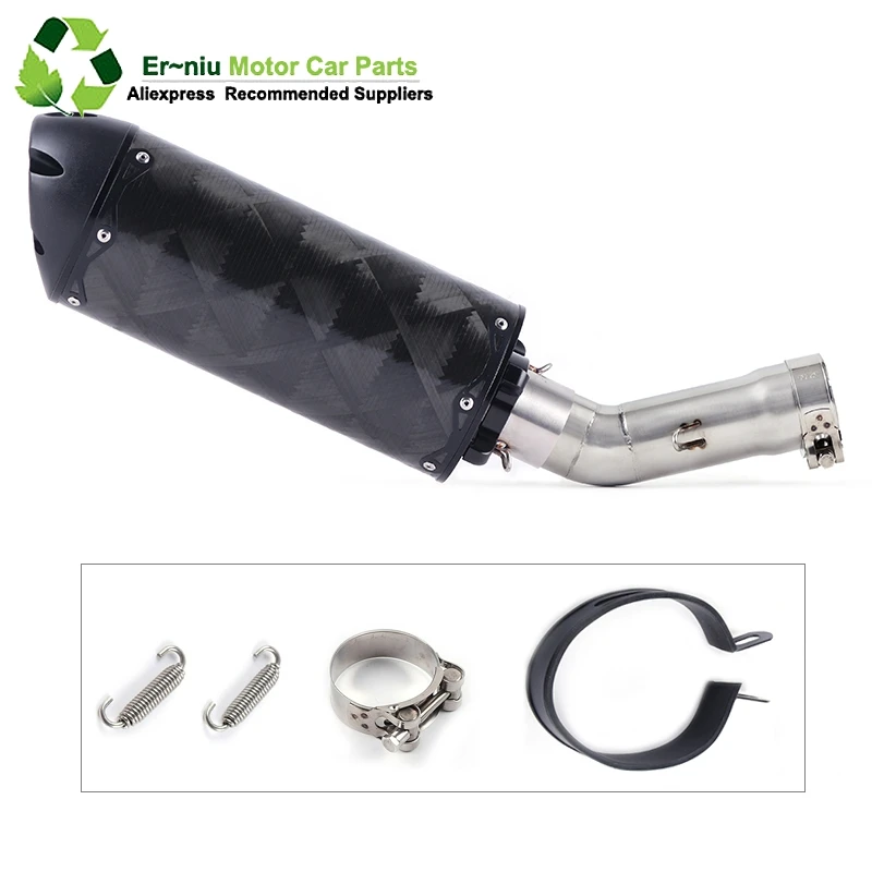 

Motorcycle Full Exhaust Muffler System Link Contact Middle Pipe Link Pipe with DB KILLER Slip-On for Yamaha FZ800 FZ8 2011-2013