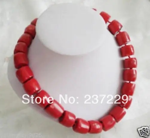 

FREE SHIPPING>>>@@ Wholesale price S ^^^^Lovely! Tibet Red Coral Silver Necklace large beads 18