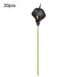 Искусственные цветы Twenty black pu mini-calla lilies с имитацией цветка feel искусственный цветок для свадебной домашней фотографии