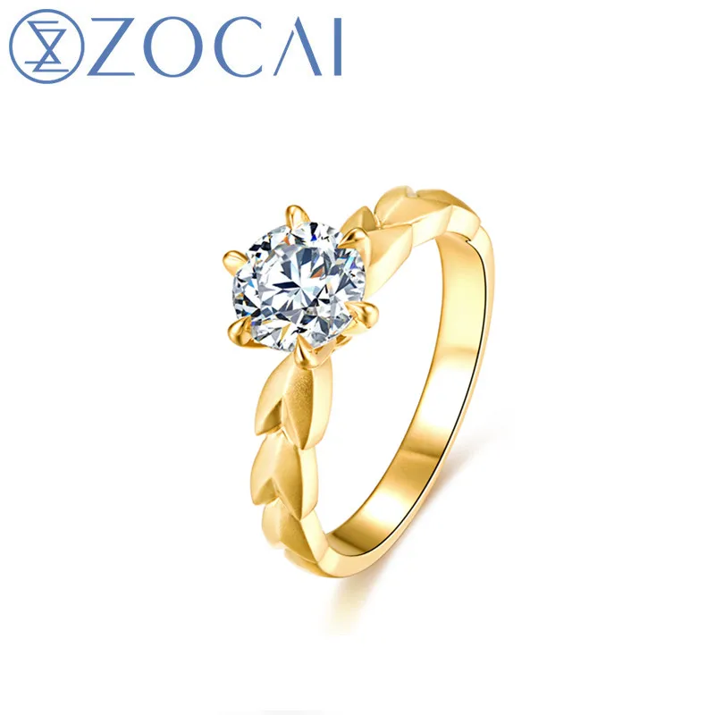ZOCAI БРЕНД кольцо 100% Подлинная 18 К золото (Au750) Реал 0.30 КТ CERTIFIED diamond Обручение JBW00943 |