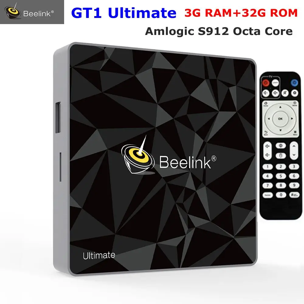 Beelink GT1 Ultimate ТВ коробка 3g 32G Amlogic S912 Восьмиядерный Процессор DDR4 2 4G + 5 8G Dual Wi Fi Android 7 1 4