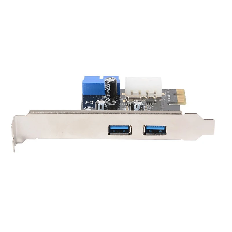 Плата расширения PCI E для ПК с USB 3 0 интерфейсом двумя портами 20 контактный