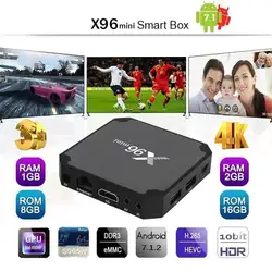 X96 мини ТВ Box Android 7.1.2 Amlogic S905W 4 ядра Wi-Fi HD 2 г + 16 г 4 К плеер Smart ТВ Android Box