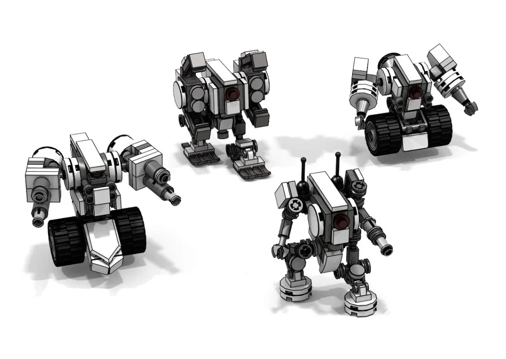 

Blocks MOC Small Mecha Iron and steel team Robot Compatible Legoelys Toys