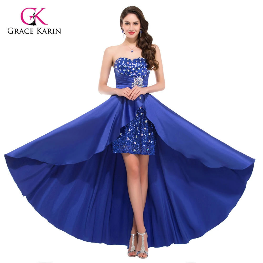 Sexy Sparkly Short Blue Prom Dress