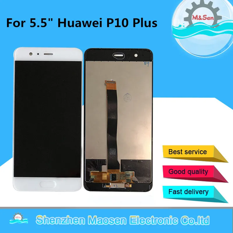 M& Sen для 5," huawei P10 Plus VKY-L09 VKY-L29 ЖК-экран+ сенсорная панель дигитайзер с рамкой кронштейна+ отпечаток пальца