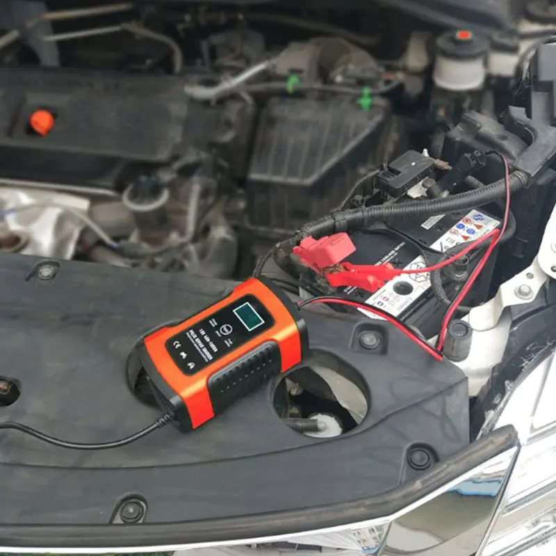 

New 1 Pc Auto Car Intelligent Battery Charger DC 12V 5A Pulse Repair Truck Storage EU/ US Plug With LCD Display High Quality