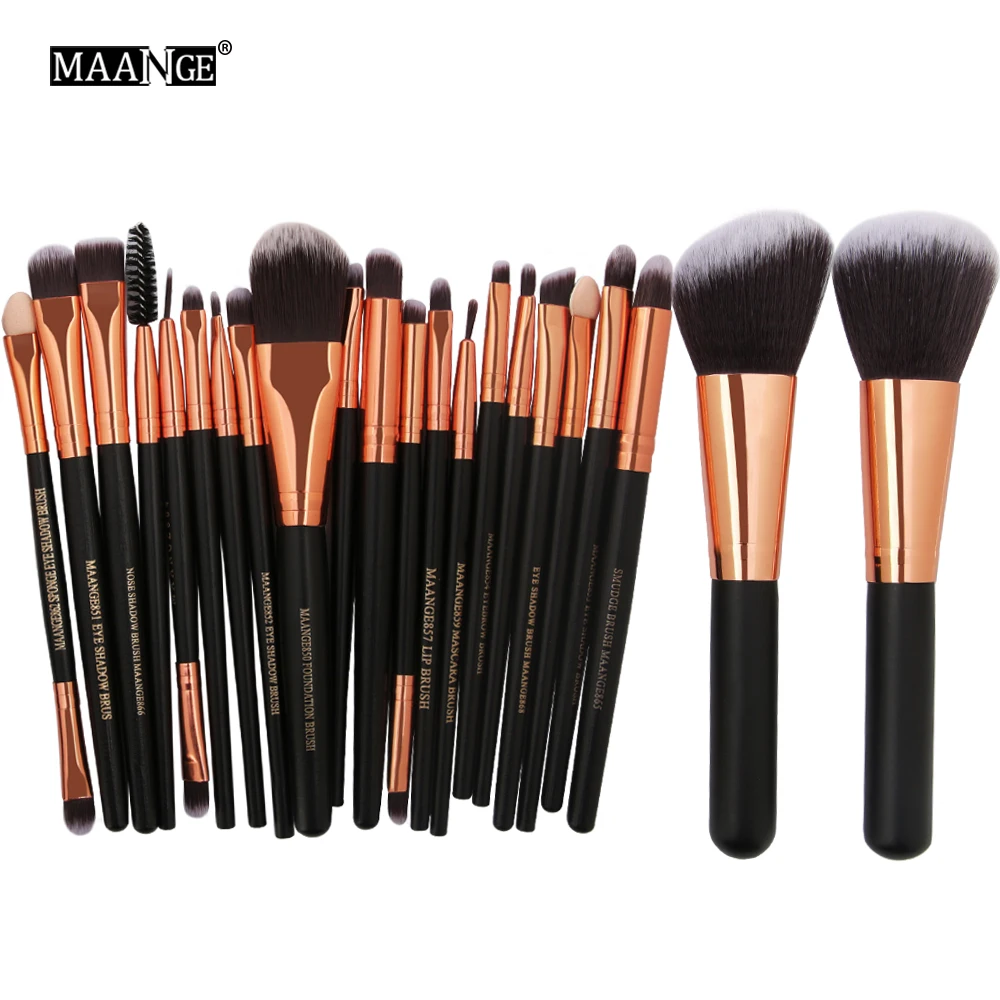 Hot Offer MAANGE 20/22Pcs Beauty Makeup Brushes Set Cosmetic Foundation ...