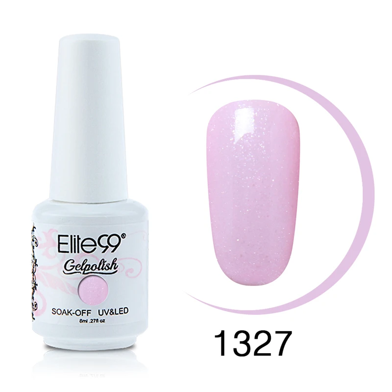 Elite99 лак для ногтей 8 мл чистый цвет УФ-Гель-лак для светодиодной сушки дизайн ногтей Замачивание от полу пермент штамповка Эмаль Гель-лак клей-краска Лаки - Цвет: 1327