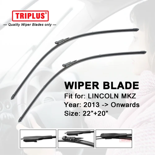 Wiper Blade for LINCOLN MKZ (2013 Onwards) 1set 22"+20",Flat Aero Beam