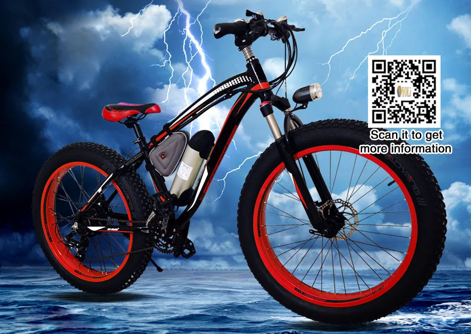 Best 48V 500W 10.4AH Lithium Battery Electric Bike 21 Speed Electric Fat Bicycle 26 Inch Mountain Bike Road Cycling Bicycle Unisex 1