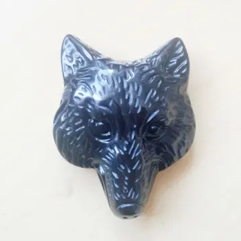 

New Obsidian sweater chain pendant for men and women Lucky Wolf Head Necklace Pendant Gift wholesale