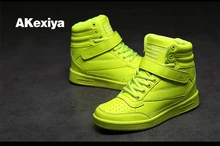 Akexiya New 2016 spring autumn ankle boots heels shoes women casual shoes height increased high top shoes for adults SIZE35-40