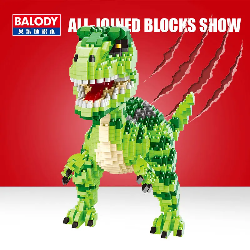 Balody динозавр тираннозавр рекс Велоцираптор животное Монстр 3D модель DIY Алмаз