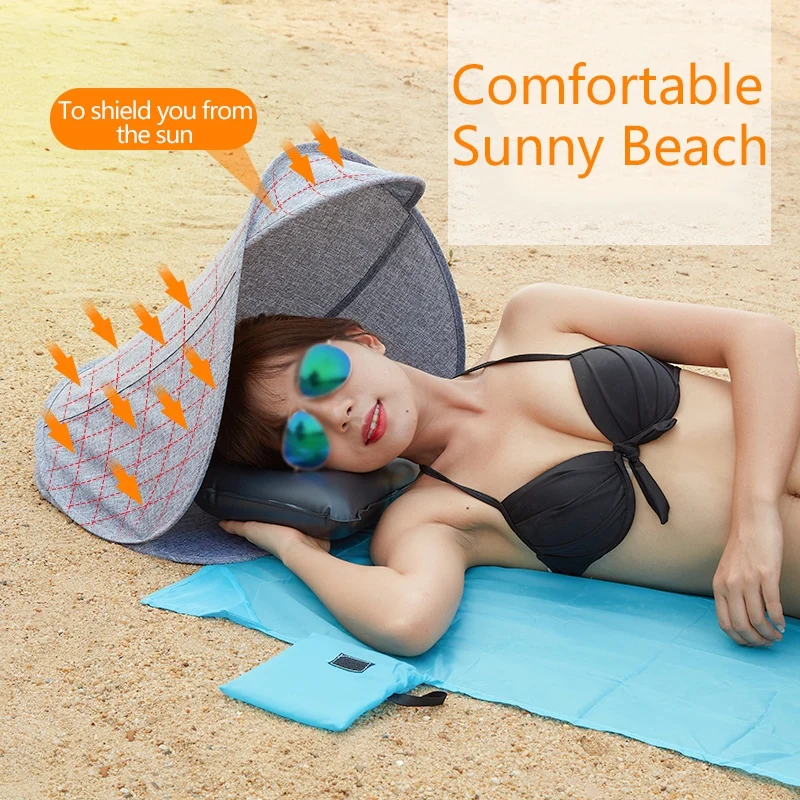 Складной солнцезащитный Зонт личные портативные тени для палаток Мини пляжный зонт, небольшой Зонт Подушка Одеяло США тент палатка