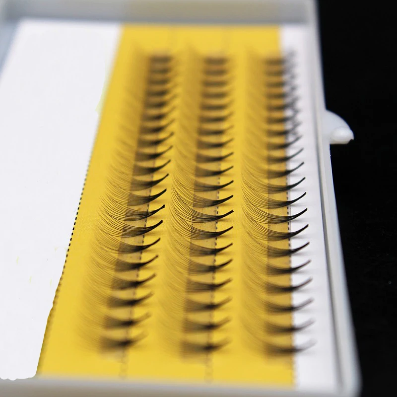 

Women Soft 0.07 C 10D Wave Individual Eyelashes Silk False Eye Lashes Extension Mink Black Tools