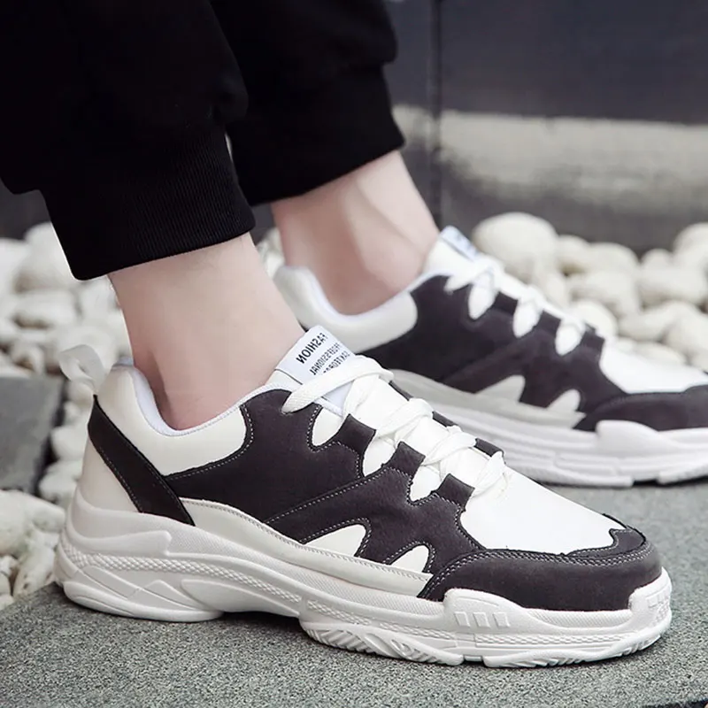gris Cuir Krasovki Noir En Décontractées Printemps Hommes Sneakers Tenis Mode Marque Lacets Plat apricot Chaussures Surom Talon À Nouvelle Masculino 2D9IYeWbEH