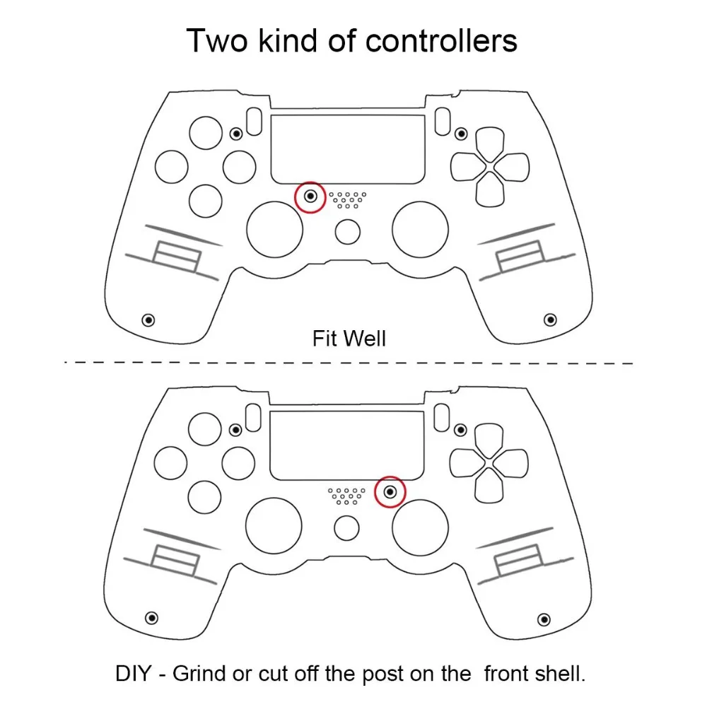 Передний корпус, чехол для лица, защитный чехол для sony Playstation 4 PS4 DualShock 4 V1, контроллер, камуфляж